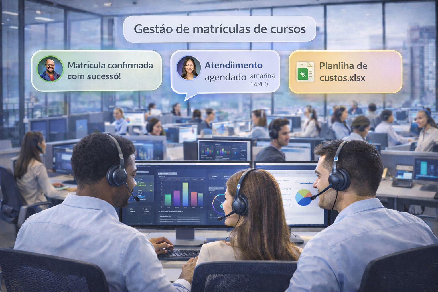 Menções em equipe nos atendimentos